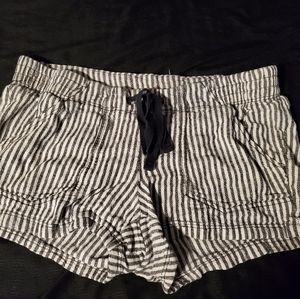 Black & White Striped Booty Shorts